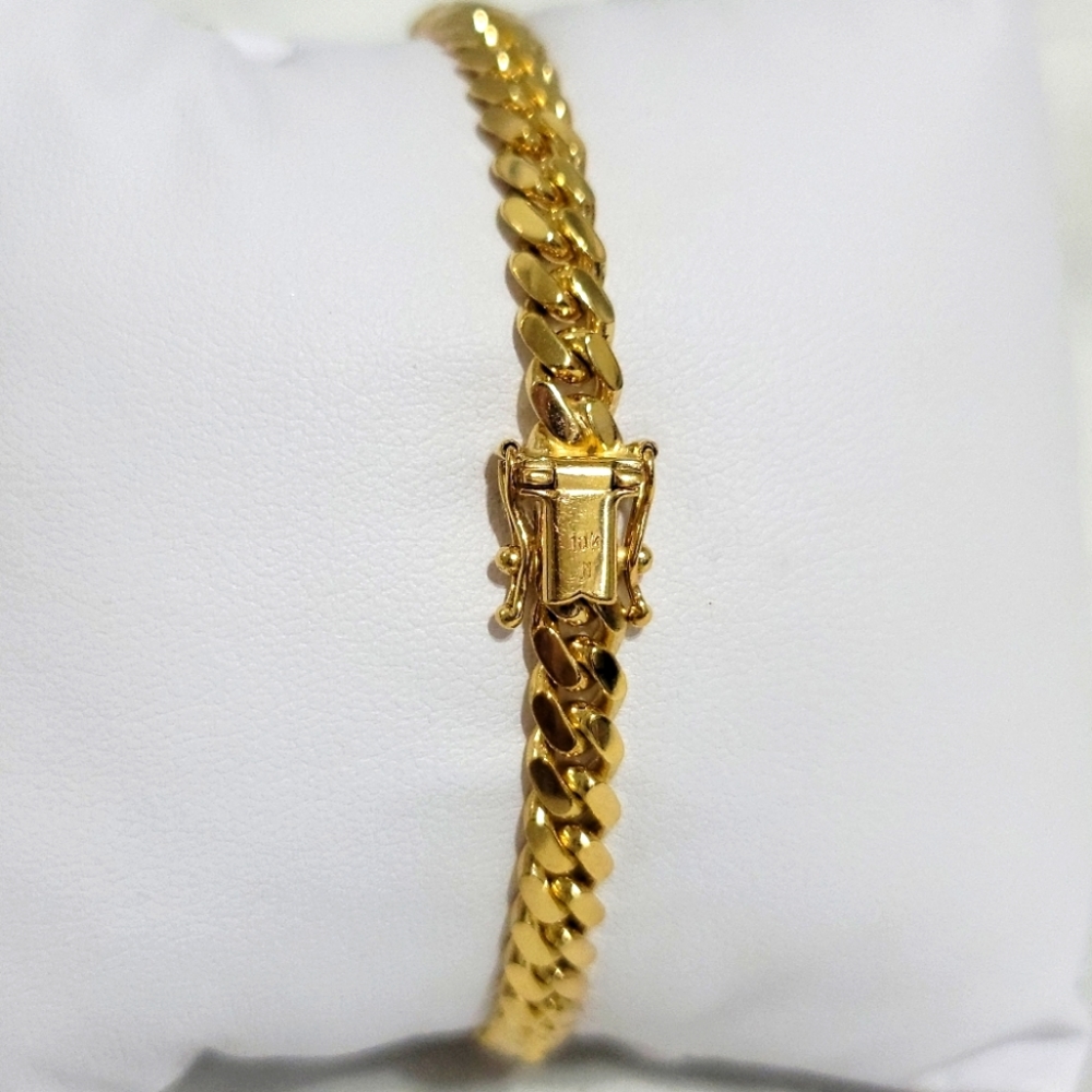 10k gold cuban link bracelet